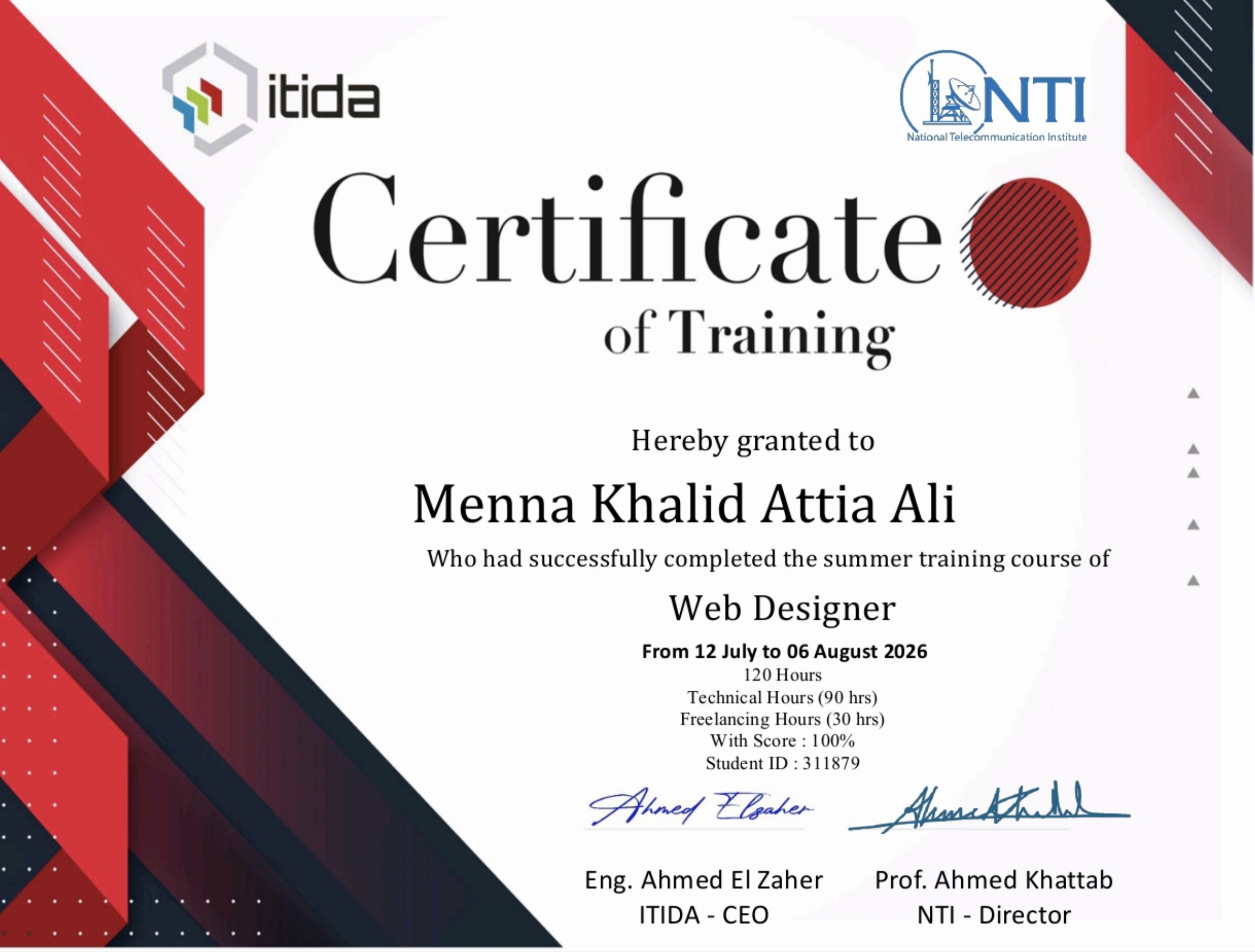 NTI Certificate
